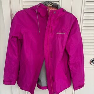 Pink rain jacket